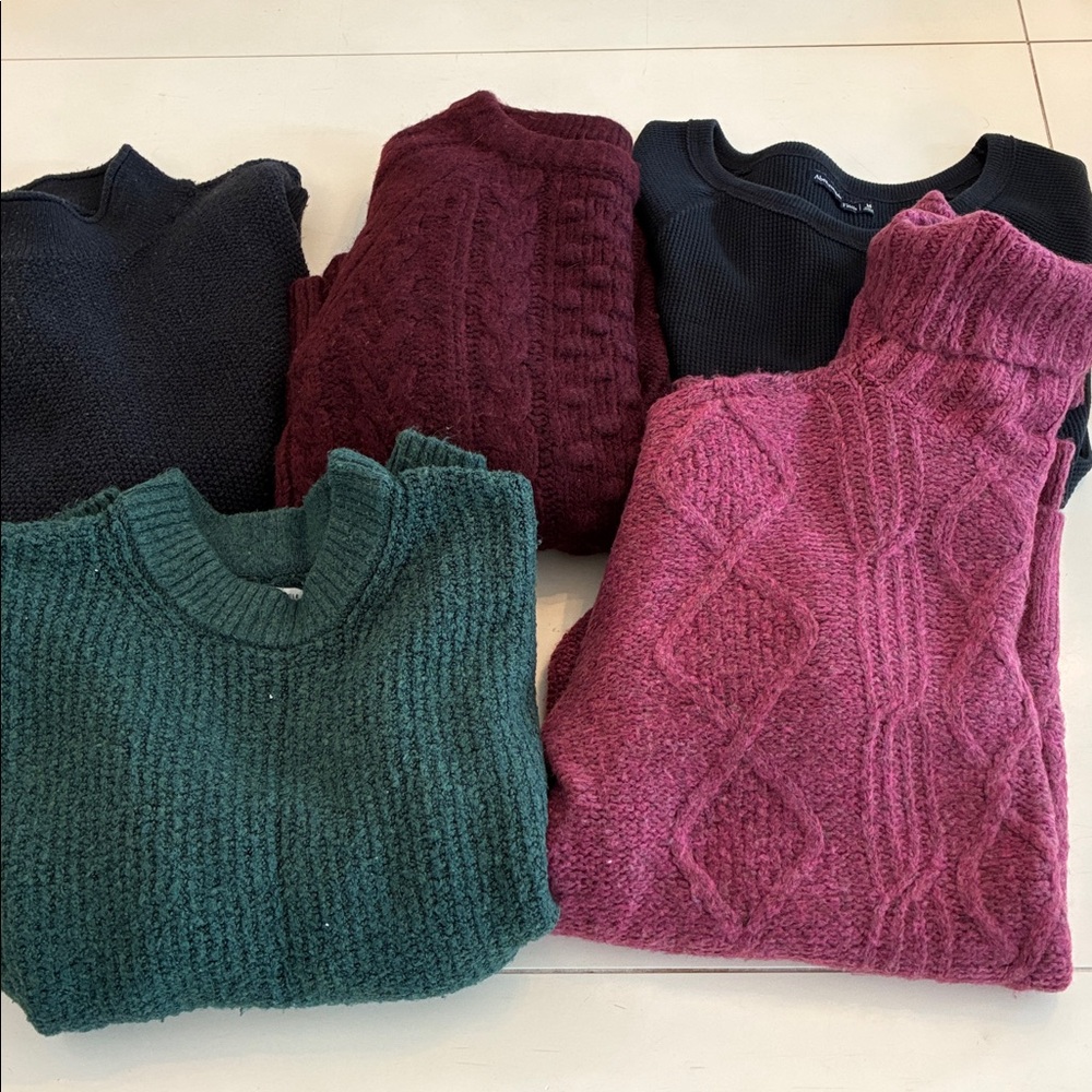 FIVE Abercrombie & American Eagle Sweaters!